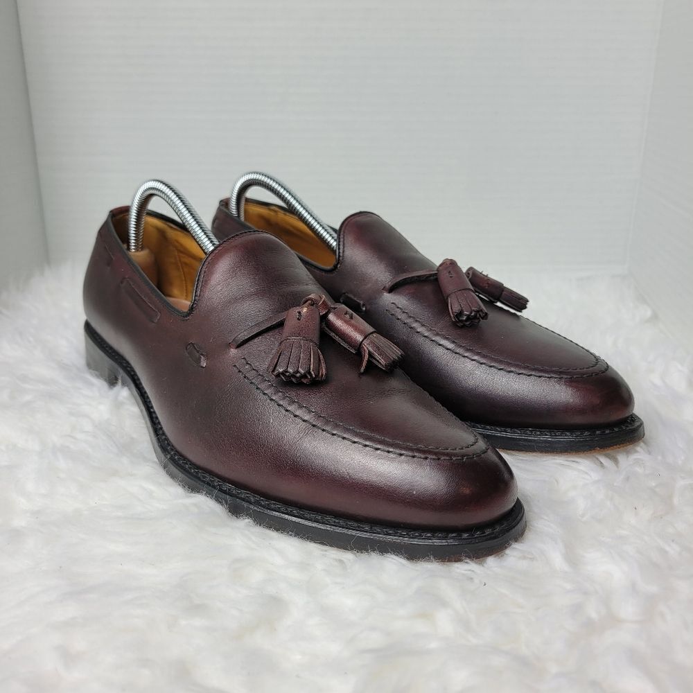 Allen Edmonds Grayson Loafers Men's Size. 10 Brown Leather Tassel Slip On Shoes